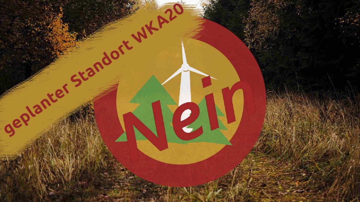 Windpark Reinhardswald – geplanter Standort der Windkraftanlage 20
